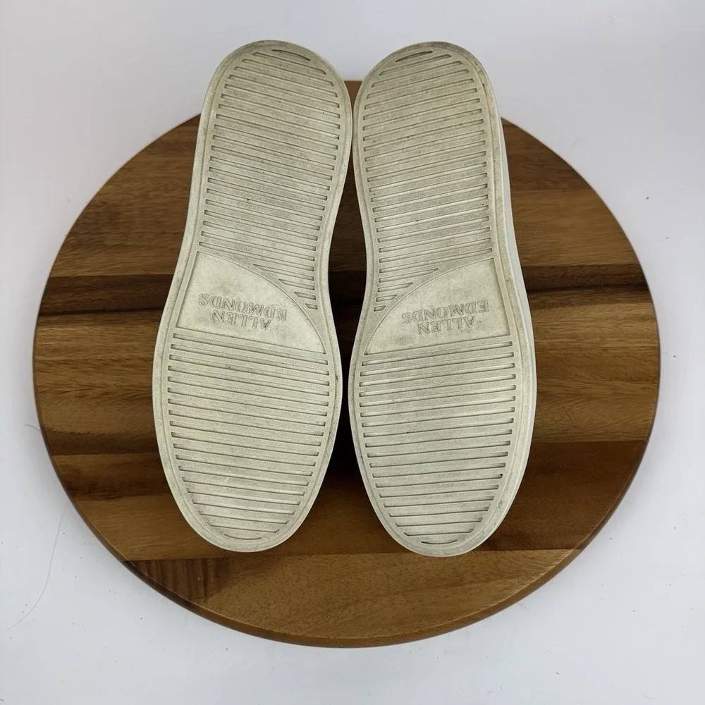 Mens Allen Edmonds Oliver White Perforated Slip On Casual Sneakers Size 9.5 D - Picture 7 of 8